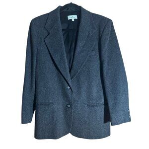 L.L.Bean Charcoal Tailored Blazer Classic Structured Jacket Women's 6P
